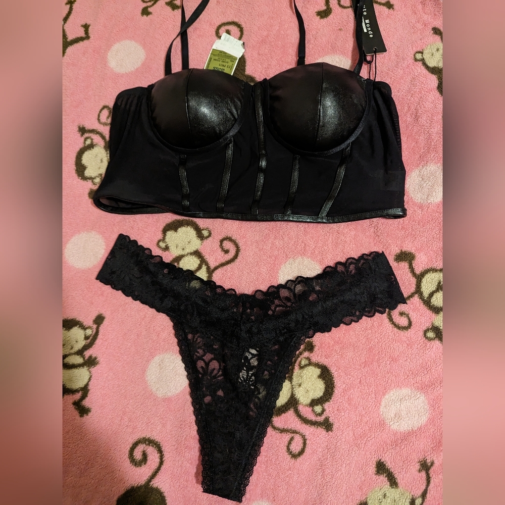 Pleather bustier size L